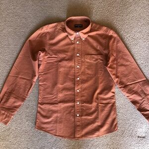 Spier & Mackay Casual Oxford - Burnt Orange, Garment Dyed - Small, Slim